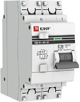 Автомат дифференциального тока АВДТ EKF PROxima АД-32 2п 32А 100мА 4,5кА C тип AC картинка